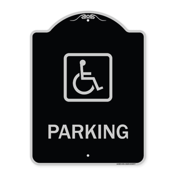 Signmission Parking Handicapped Symbol Heavy-Gauge Aluminum Architectural Sign, 24" x 18", BS-1824-23477 A-DES-BS-1824-23477 - main